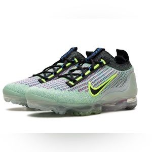 Nike Air VaporMax Flyknit Next Nature GS “VOLT PHOTO BLUE” /Size: 5Y=6.5 womens